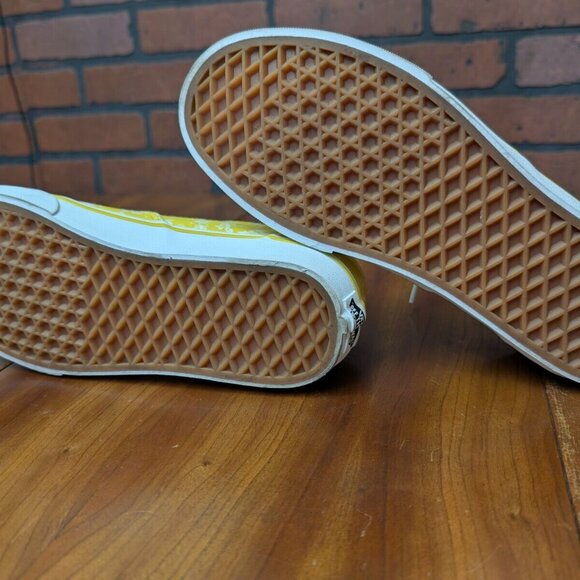 Vans Shoes Women 9 Doheny Yellow Floral Low Tops Skate Sneakers Chill Hawaiian - Picture 11 of 11